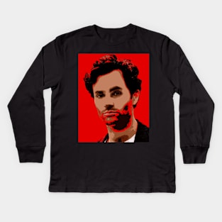 penn badgley Kids Long Sleeve T-Shirt